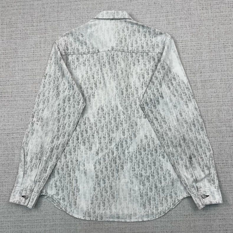 Dior Vintage Dior Oblique Printed Denim Shirt-dmc Size US M / EU 48-50 / 2 - 5 Thumbnail