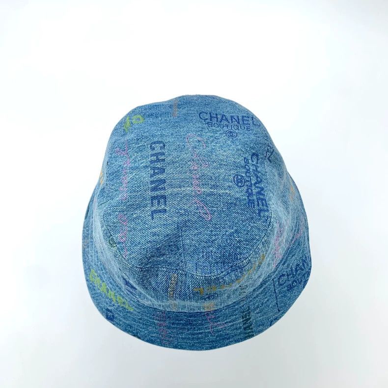 Chanel Chanel Blue Logo Printed Cotton Bucket Hat-dmc Size ONE SIZE - 5 Thumbnail