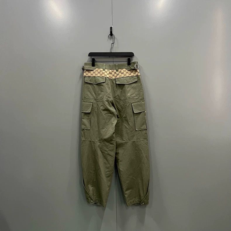 Gucci Gucci Green Floral Patchwork Pants-dmc Size US 32 / EU 48 - 2 Thumbnail