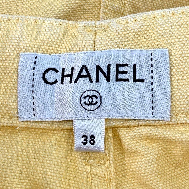 Chanel Yellow Wide-Leg Cotton Pants by Chanel-dmc Size US 38 / EU 54 - 7 Thumbnail