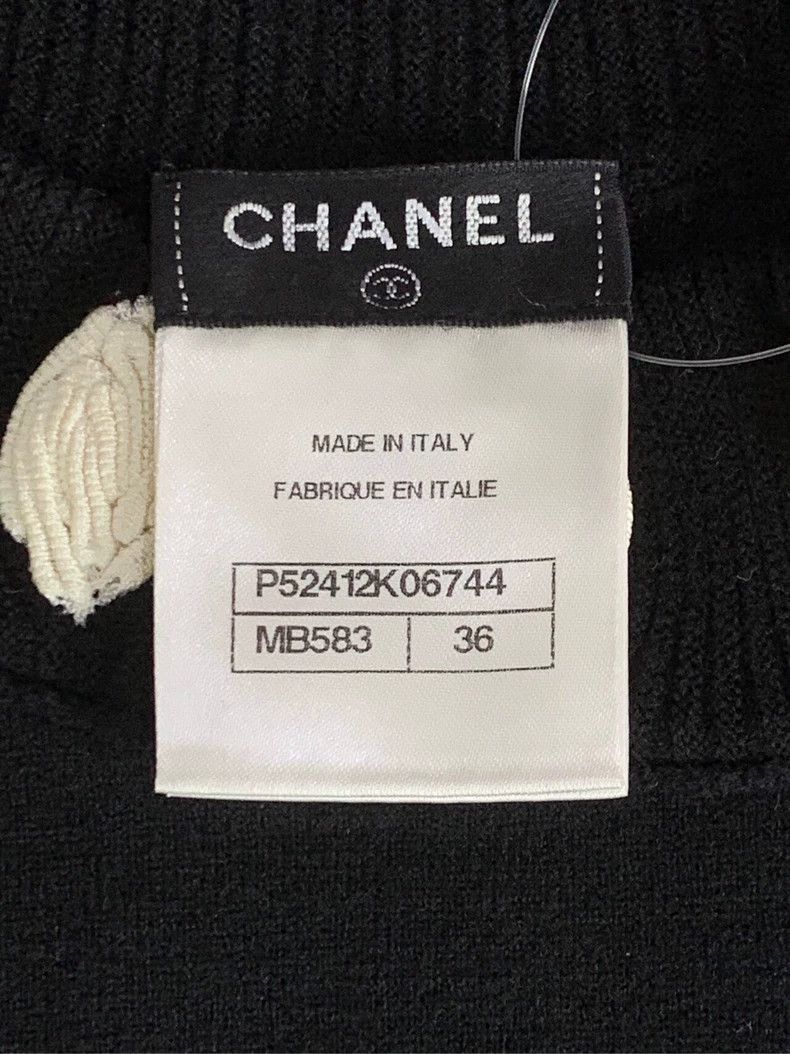 Chanel Black and White Floral Knit Sweater-dmc Size US M / EU 48-50 / 2 - 5 Thumbnail