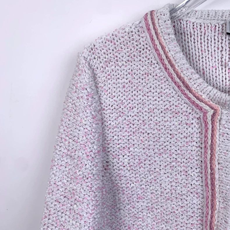 Chanel Chanel Pink Sequined Cardigan Sweater-dmc Size US S / EU 44-46 / 1 - 3 Thumbnail