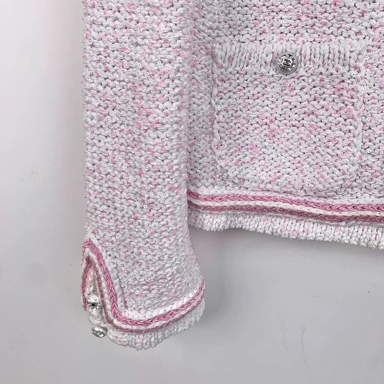 Chanel Chanel Pink Sequined Cardigan Sweater-dmc Size US S / EU 44-46 / 1 - 4 Thumbnail