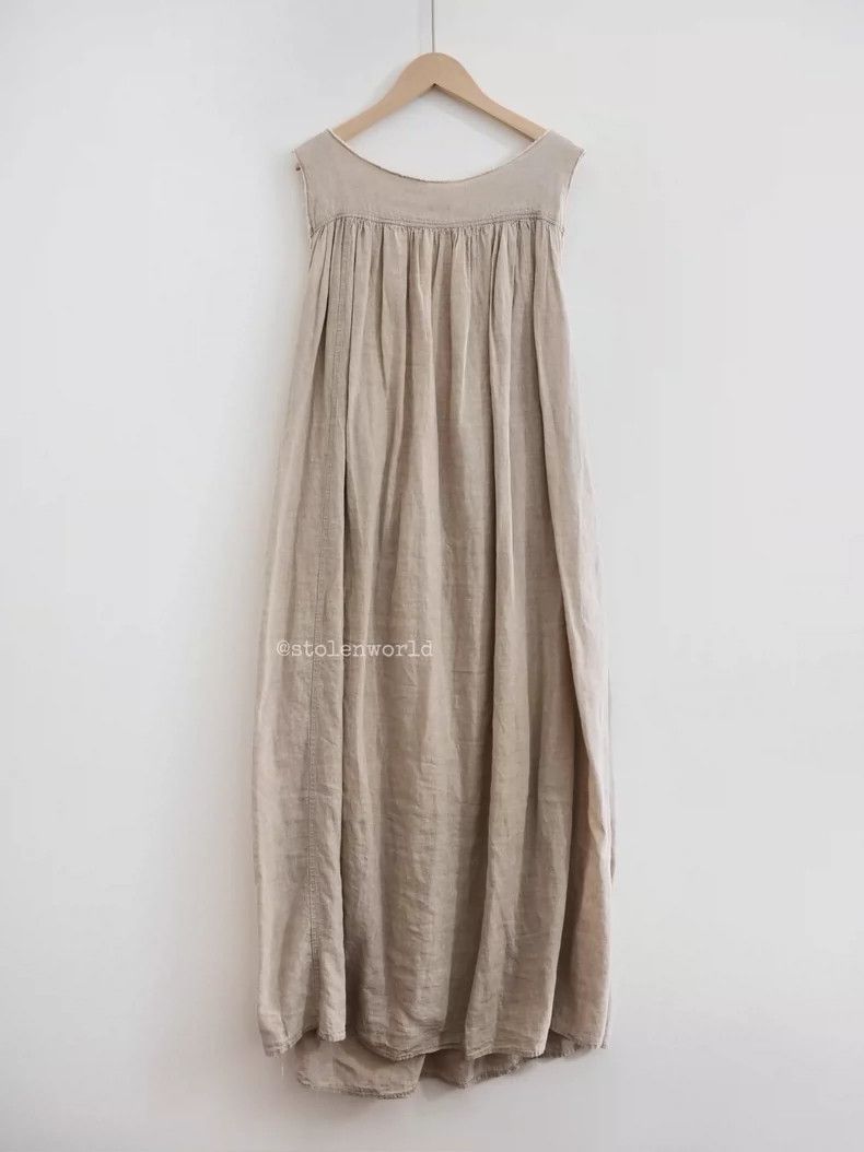 Kapital Kountry Embroidered Linen Dress with Antique Feel Size 36" / US 14 / IT 50 - 3 Thumbnail