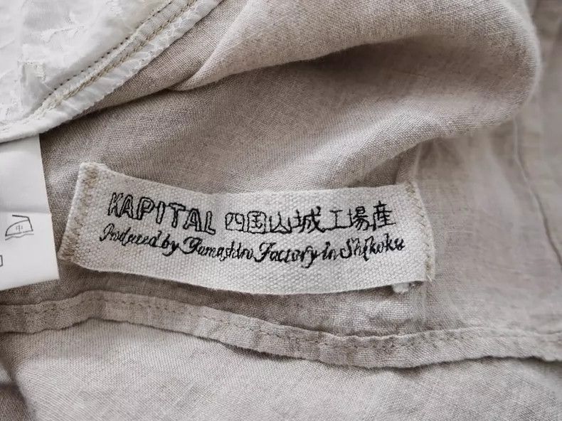 Kapital Kountry Embroidered Linen Dress with Antique Feel Size 36" / US 14 / IT 50 - 7 Thumbnail