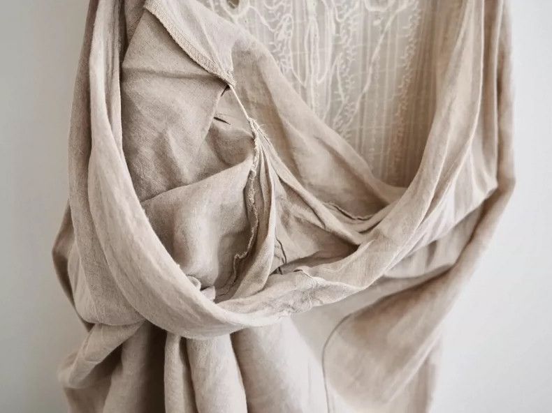 Kapital Kountry Embroidered Linen Dress with Antique Feel Size 36" / US 14 / IT 50 - 5 Thumbnail