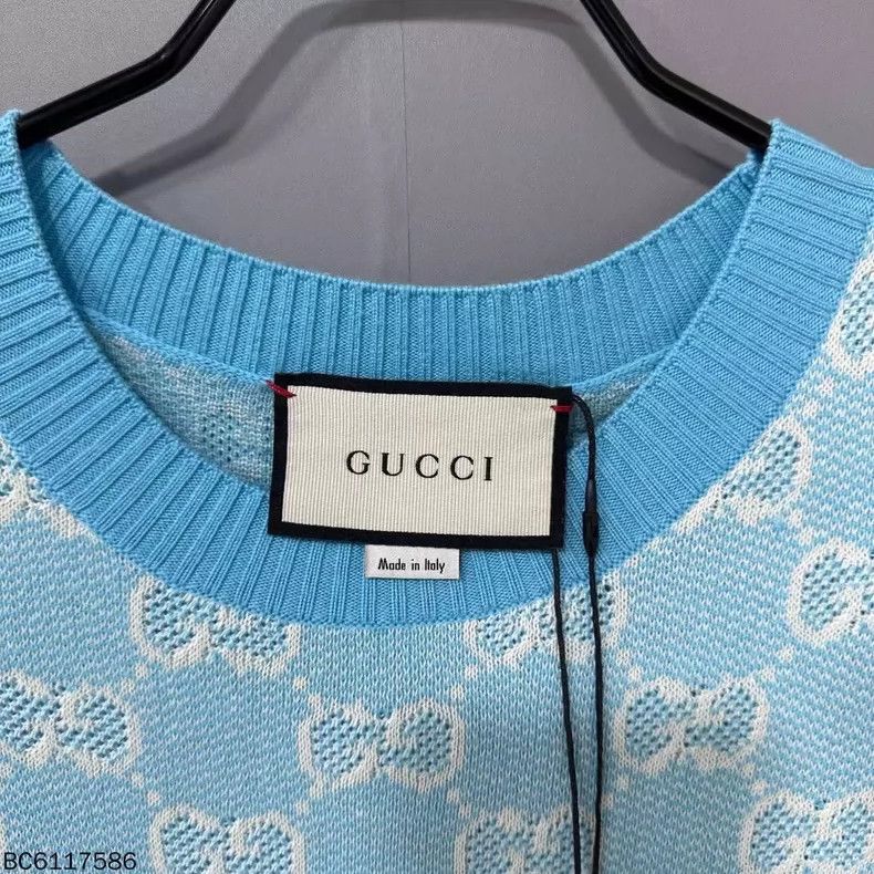 Gucci Sky Blue Logo Dress by GUCCI- DMC Size 36" / US 14 / IT 50 - 4 Thumbnail