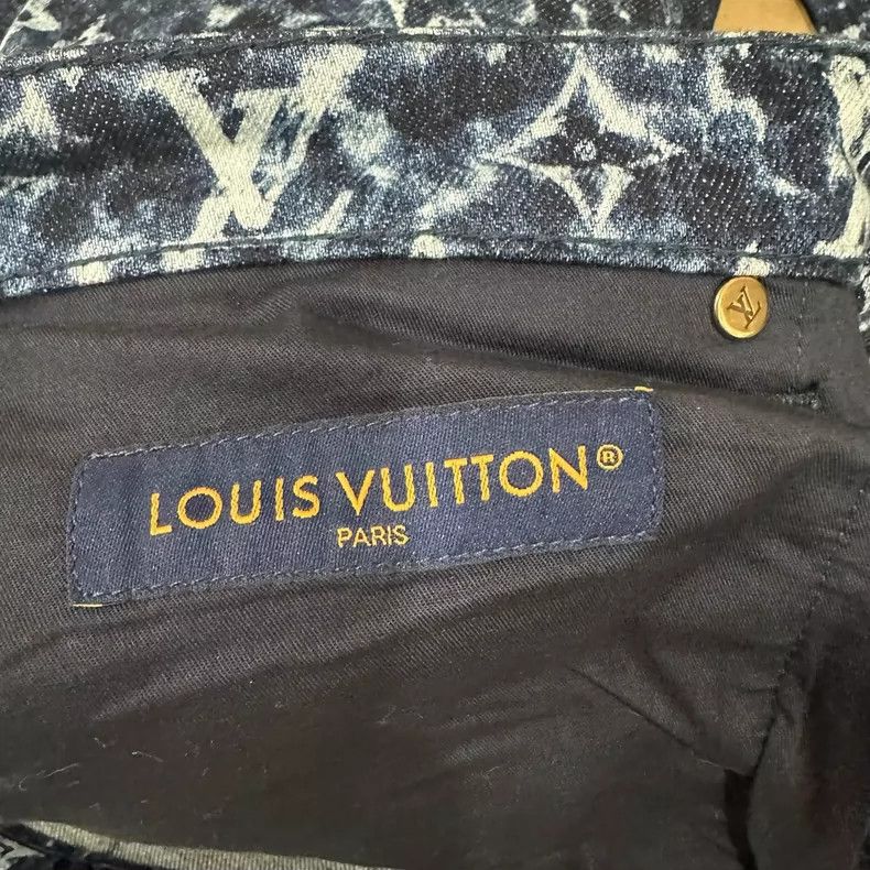 Louis Vuitton Louis Vuitton Logo Denim Pants with Slit Hem Size US 33 - 6 Thumbnail