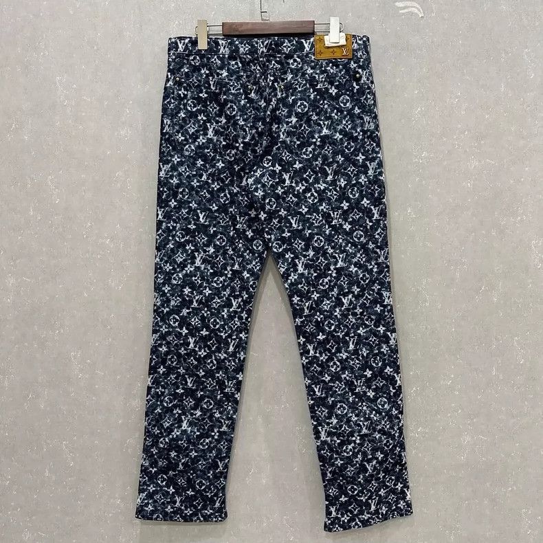 Louis Vuitton Louis Vuitton Logo Denim Pants with Slit Hem Size US 33 - 2 Thumbnail