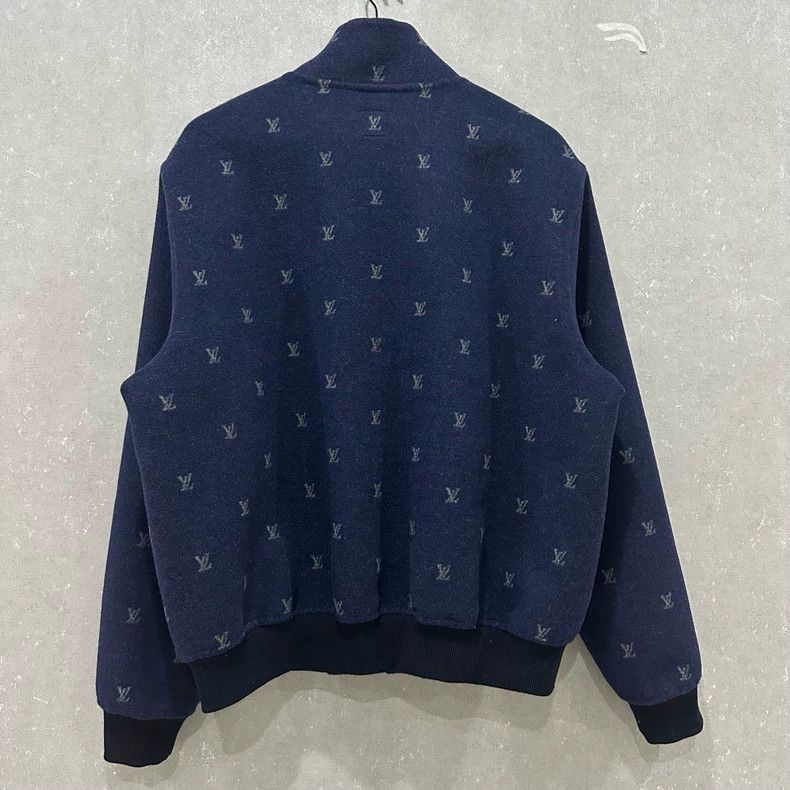 Louis Vuitton Louis Vuitton Blue Wool Logo Double-Sided Jacket Size US L / EU 52-54 / 3 - 2 Thumbnail