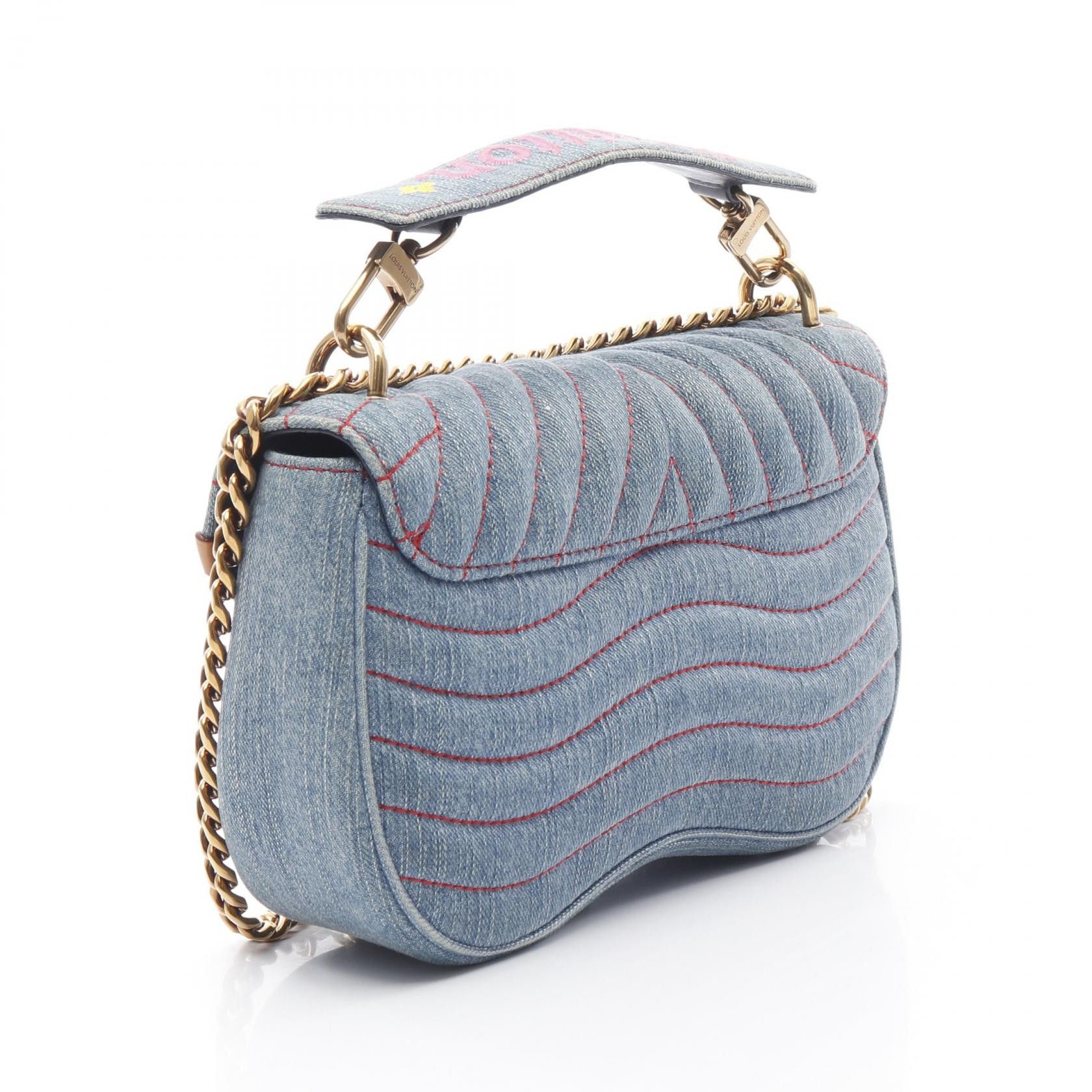 Louis Vuitton Louis Vuitton Louis Vuitton New Wave Patchés Denim Shoulder Bag Denim Shoulder Bag M52566 Size ONE SIZE - 2 Thumbnail