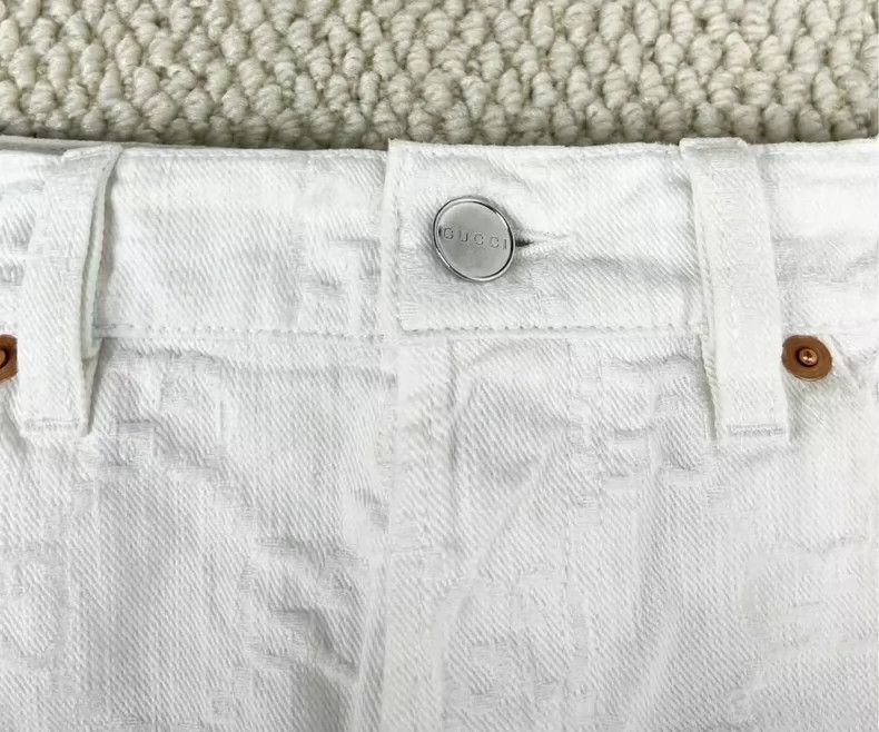 Gucci Gucci Logo Denim Shorts for Summer SS24 Size US 10 / IT 40 - 4 Thumbnail