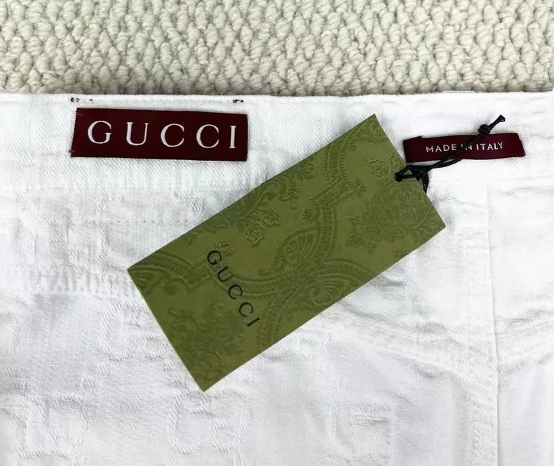 Gucci Gucci Logo Denim Shorts for Summer SS24 Size US 10 / IT 40 - 3 Thumbnail