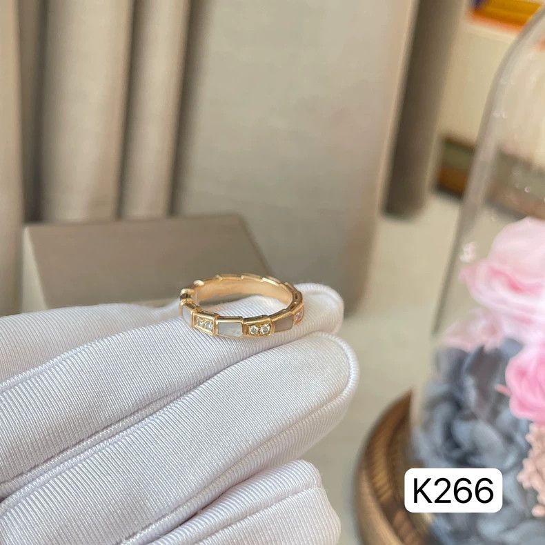 Bottega Veneta BVLGARI Serpenti Gold Ring with Diamonds Size ONE SIZE - 7 Thumbnail