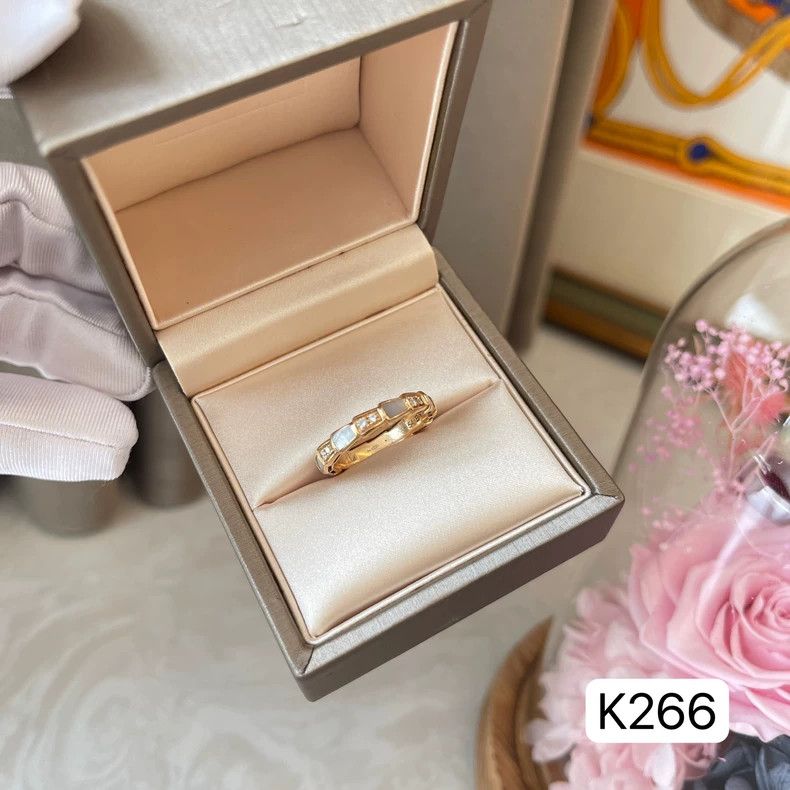 Bottega Veneta BVLGARI Serpenti Gold Ring with Diamonds Size ONE SIZE - 4 Thumbnail