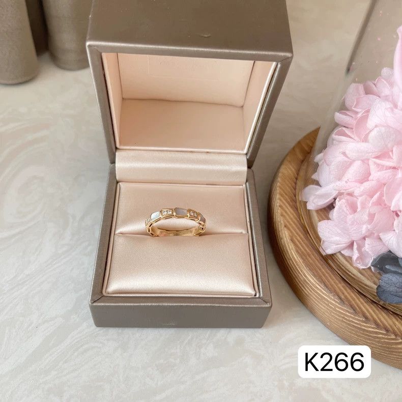 Bottega Veneta BVLGARI Serpenti Gold Ring with Diamonds Size ONE SIZE - 3 Thumbnail