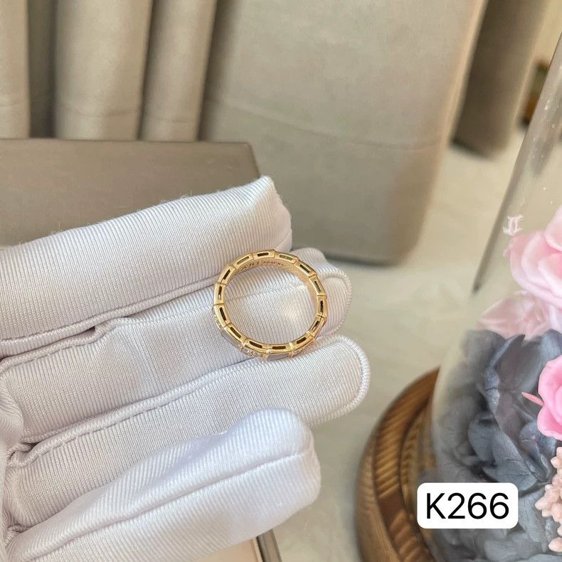 Bottega Veneta BVLGARI Serpenti Gold Ring with Diamonds Size ONE SIZE - 8 Thumbnail