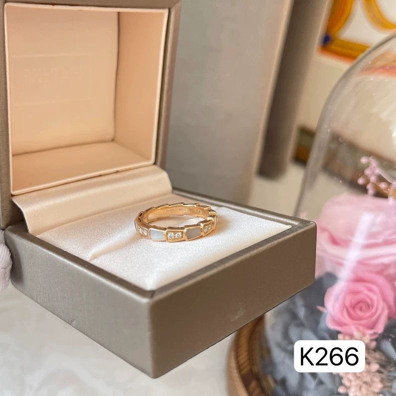 Bottega Veneta BVLGARI Serpenti Gold Ring with Diamonds Size ONE SIZE - 6 Thumbnail