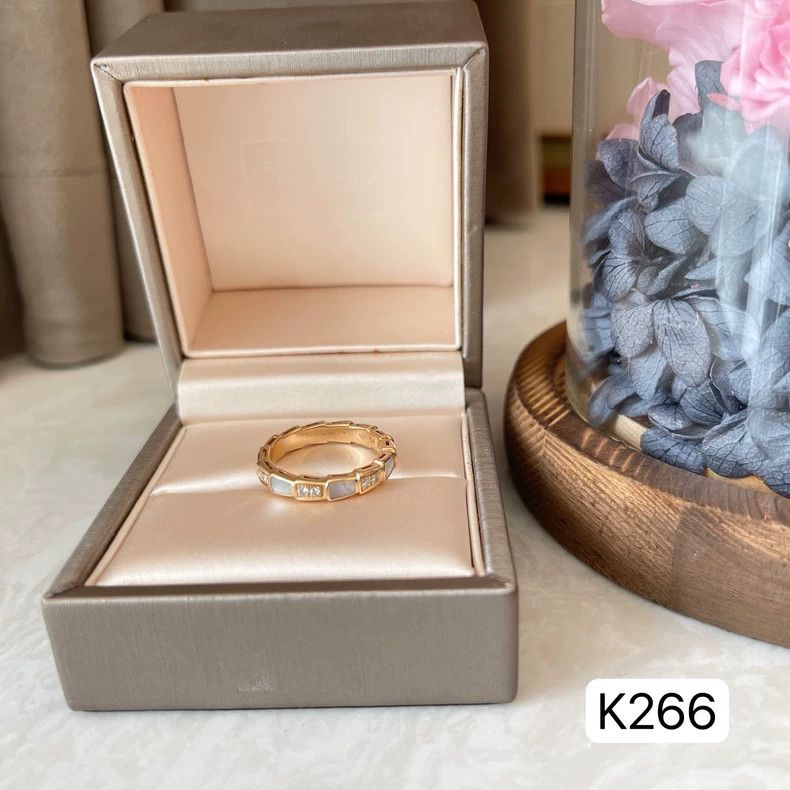 Bottega Veneta BVLGARI Serpenti Gold Ring with Diamonds Size ONE SIZE - 5 Thumbnail