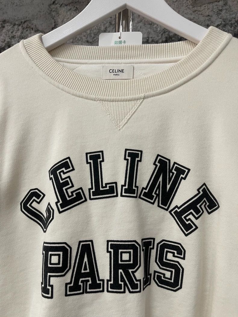 Celine Celine Cotton Sweatshirt with Paris Print Size US M / EU 48-50 / 2 - 5 Thumbnail