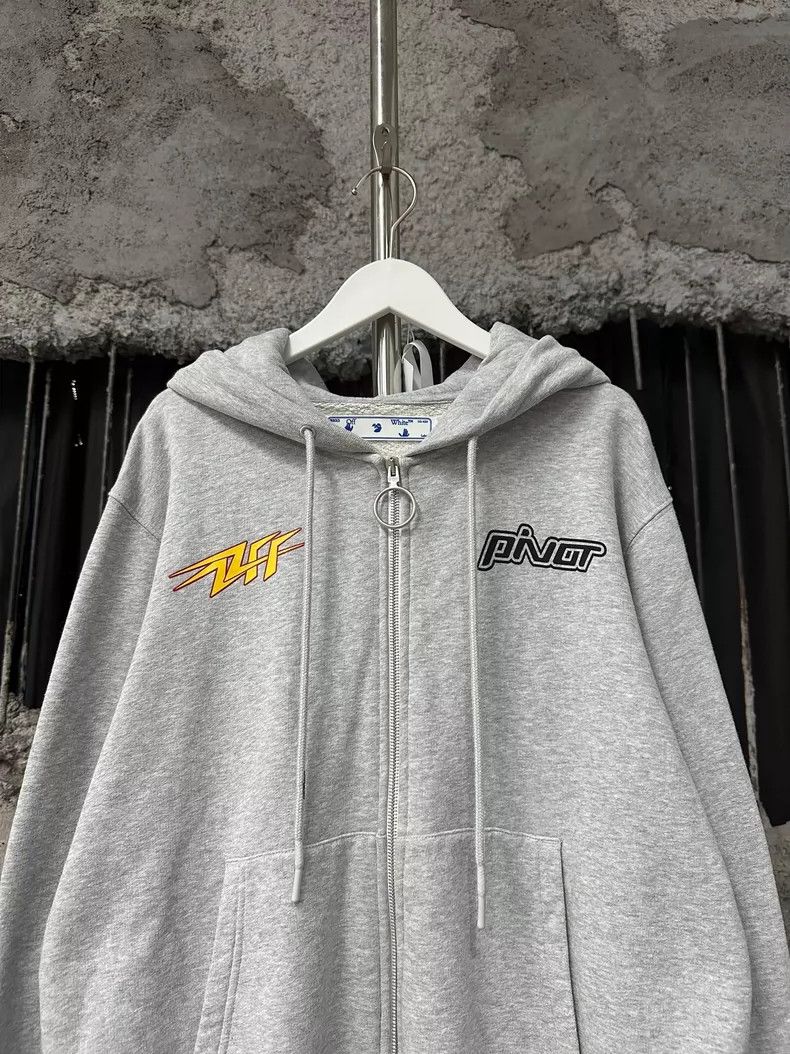 Off-White Off-White Zip Hoodie with Logo Design Size US M / EU 48-50 / 2 - 3 Thumbnail