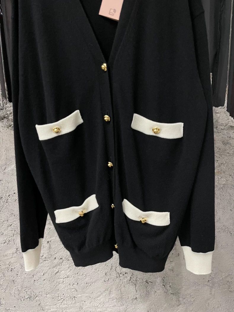 Miumiu Wool Cardigan with Pocket Details