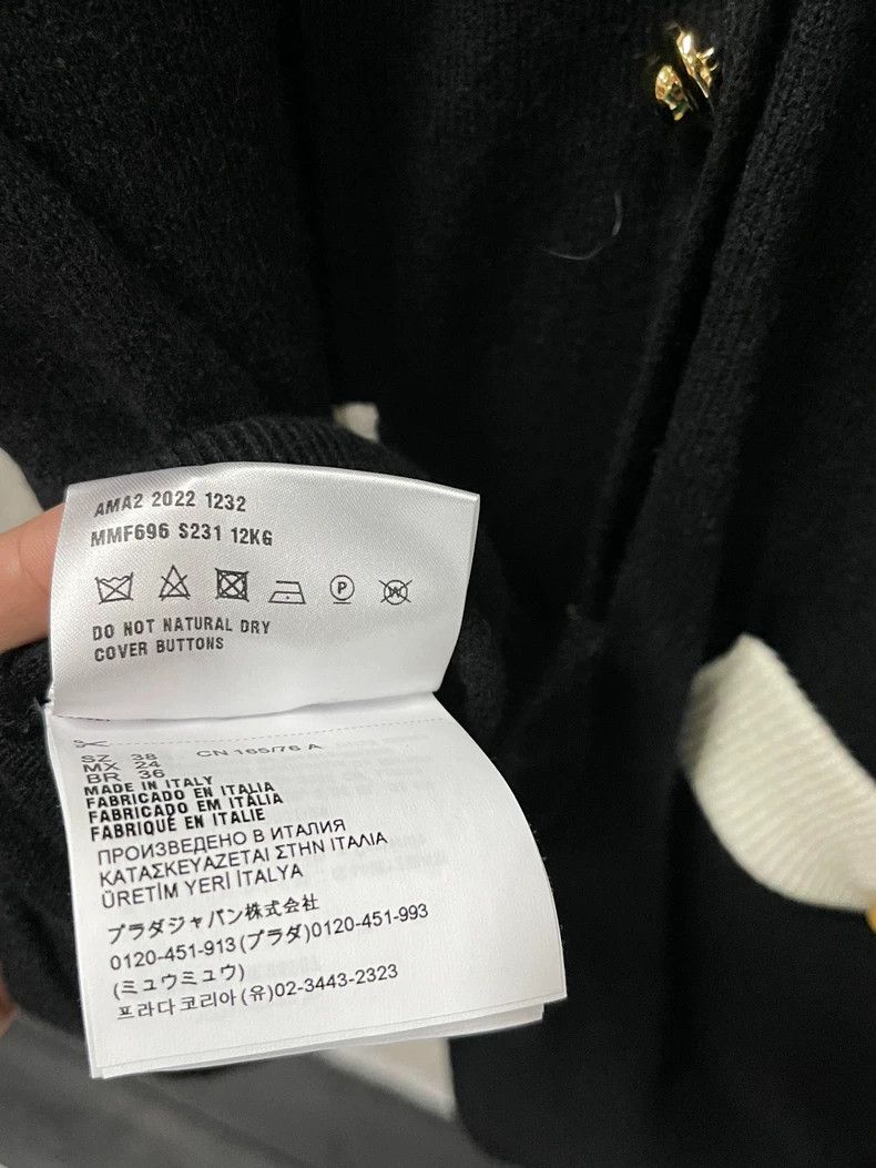 Miumiu Wool Cardigan with Pocket Details