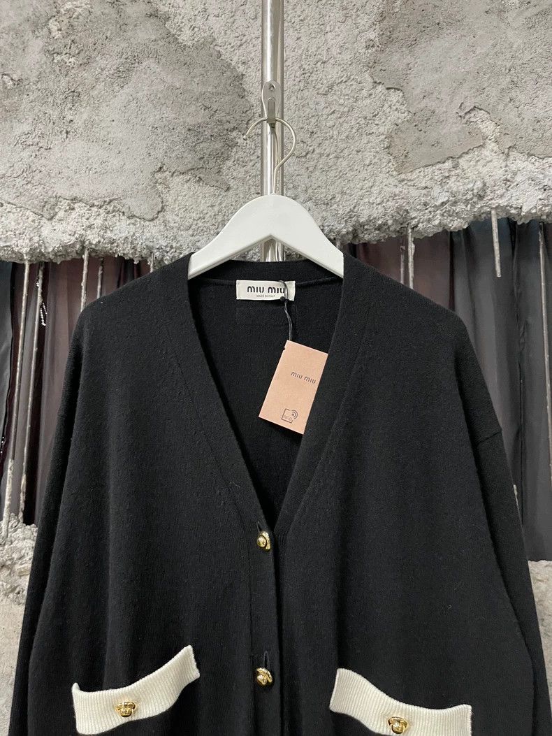 Miumiu Wool Cardigan with Pocket Details