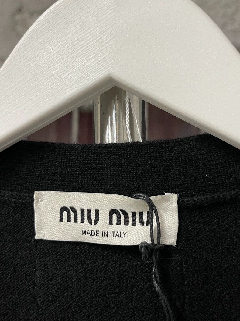 Miumiu Wool Cardigan with Pocket Details