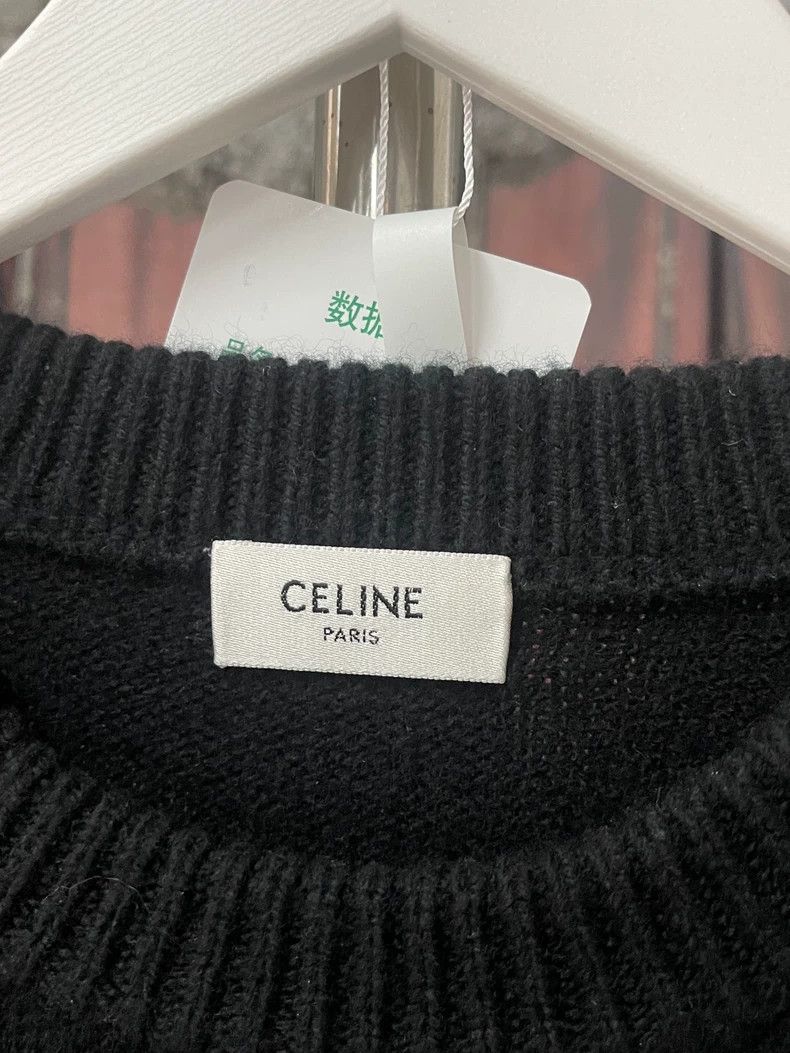 Celine Celine Black Kaishi Sweater, Size L Size US L / EU 52-54 / 3 - 6 Thumbnail