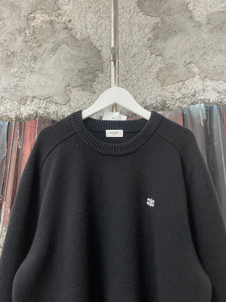 Celine Celine Black Kaishi Sweater, Size L Size US L / EU 52-54 / 3 - 3 Thumbnail