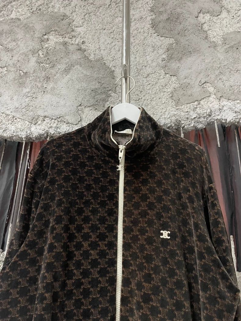 Celine Celine Velvet Zip Jacket Coat Size US L / EU 52-54 / 3 - 3 Thumbnail