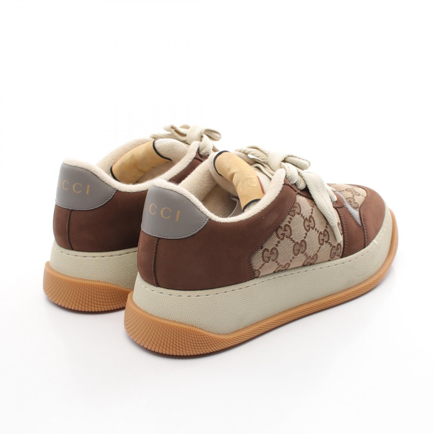 Gucci Gucci Gucci GG Canvas Sneakers Canvas Leather Shoes Canvas Shoes Size ONE SIZE - 2 Thumbnail