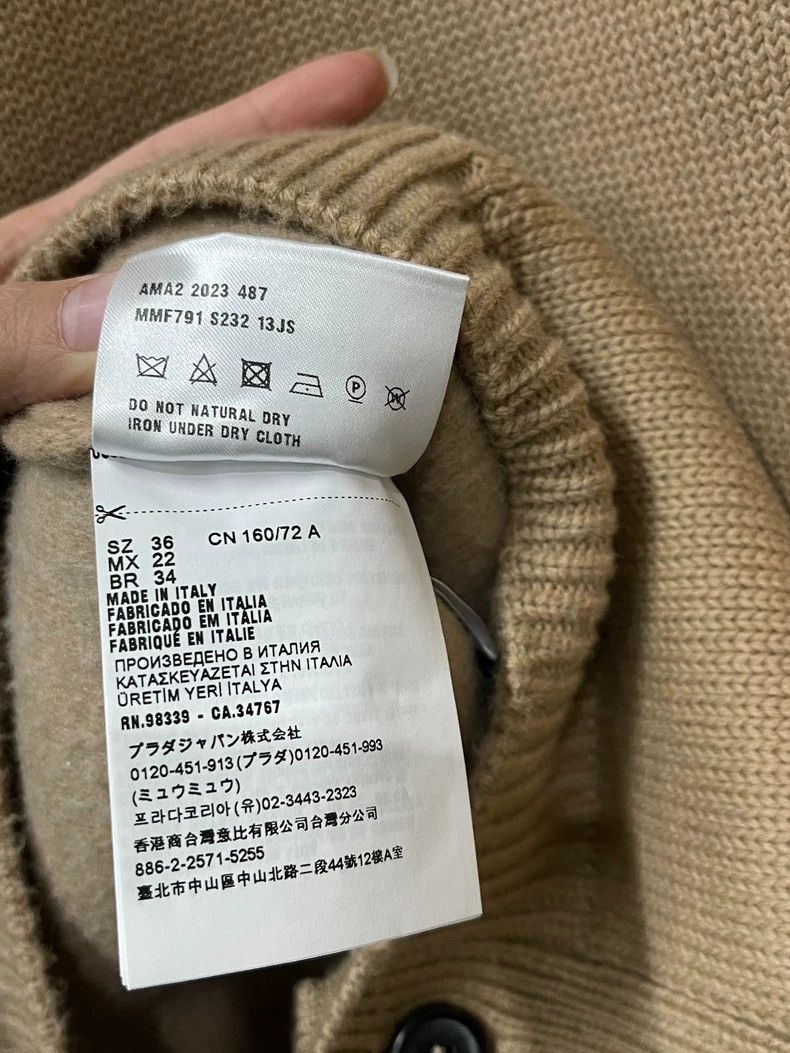 Miu Miu Miumiu Beige Wool Cardigan Size US S / EU 44-46 / 1 - 7 Thumbnail