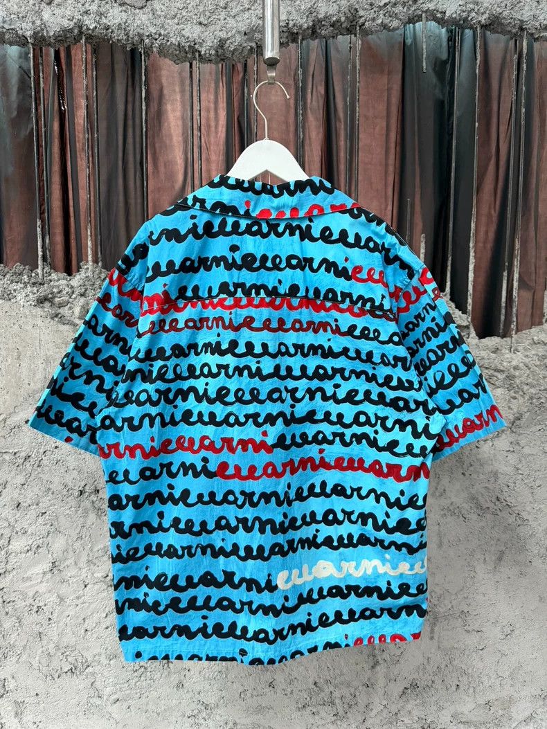 Marni Marni Blue Letter Short Sleeve Shirt Size US L / EU 52-54 / 3 - 2 Thumbnail