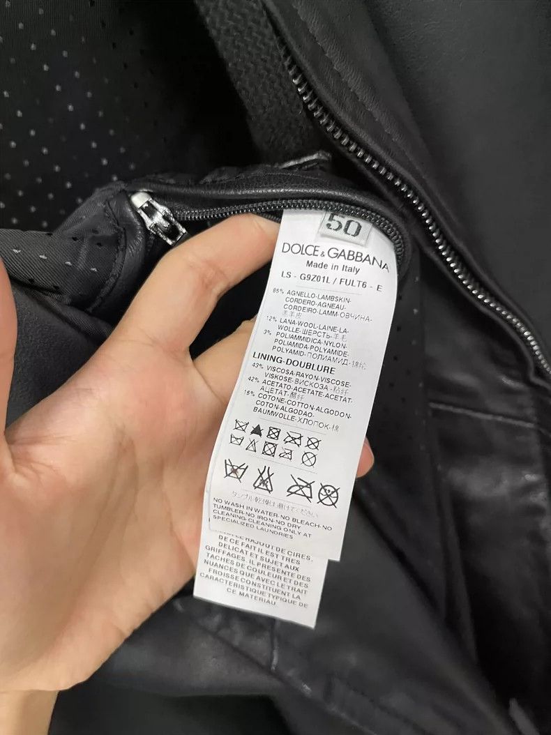 Dolce & Gabbana Dolce & Gabbana Leather Zip-Up Jacket Size US L / EU 52-54 / 3 - 6 Thumbnail