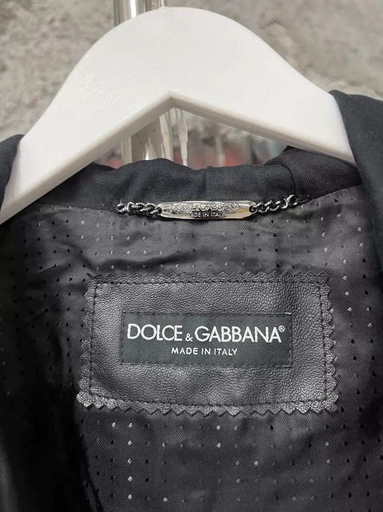 Dolce & Gabbana Dolce & Gabbana Leather Zip-Up Jacket Size US L / EU 52-54 / 3 - 5 Thumbnail