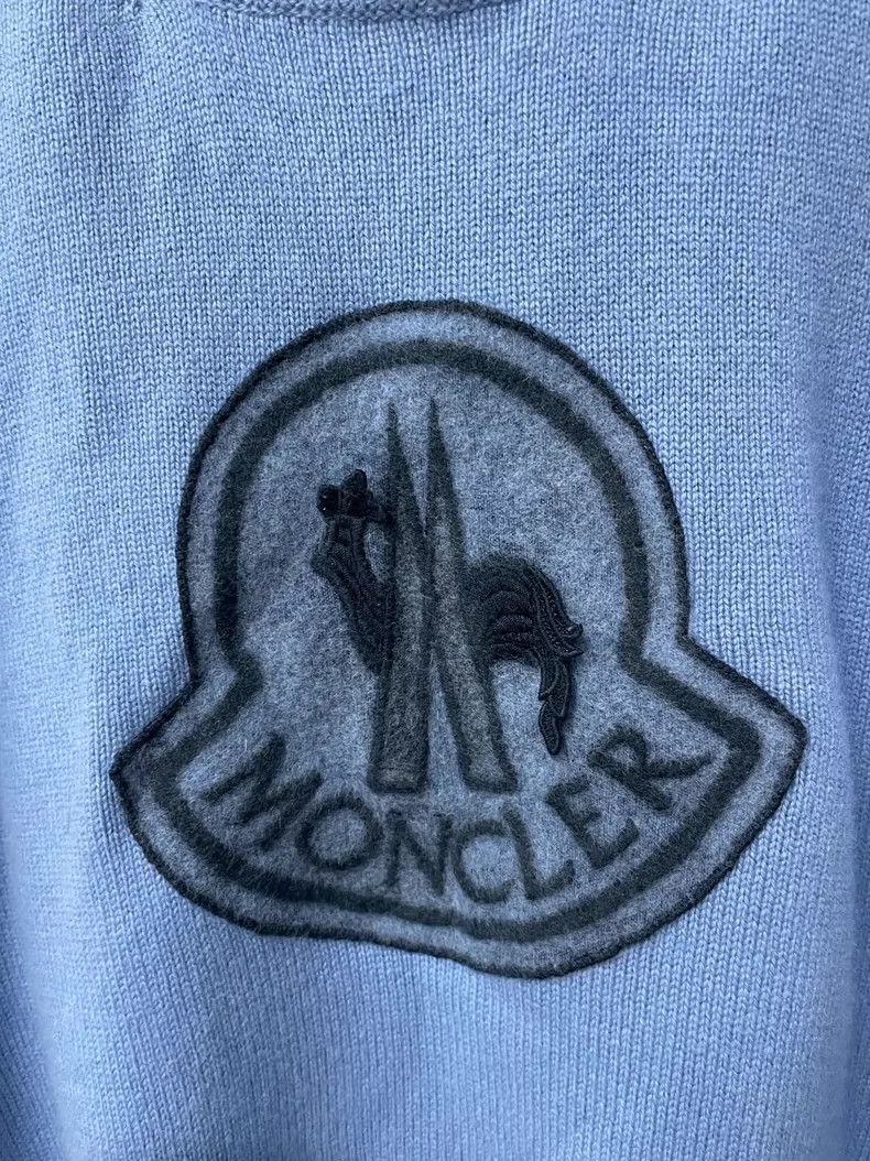 Moncler Moncler Blue Sweater with Logo Design Size US M / EU 48-50 / 2 - 5 Thumbnail