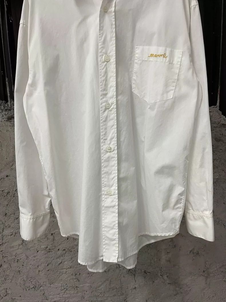 Marni Marni Long Sleeve White Shirt Size US S / EU 44-46 / 1 - 4 Thumbnail