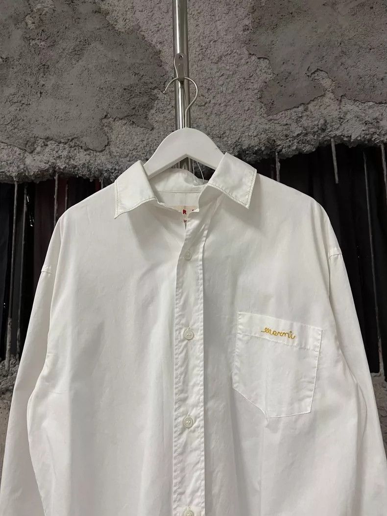 Marni Marni Long Sleeve White Shirt Size US S / EU 44-46 / 1 - 3 Thumbnail