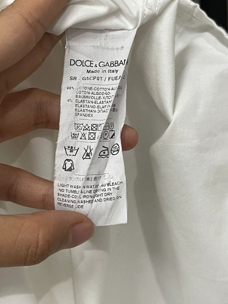 Dolce & Gabbana Dolce & Gabbana White Shirt with Embroidery Size US M / EU 48-50 / 2 - 8 Thumbnail