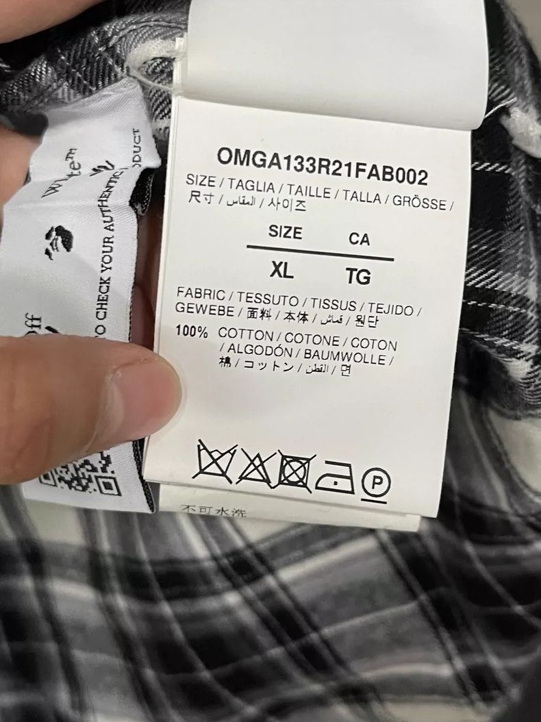 Off-White Off White Checkered Long Sleeve Shirt Size US XL / EU 56 / 4 - 8 Thumbnail