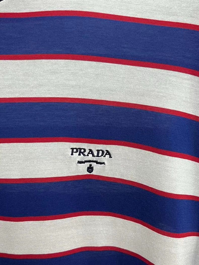 Prada Prada Striped Short Sleeve Shirt XL Size US XL / EU 56 / 4 - 3 Thumbnail