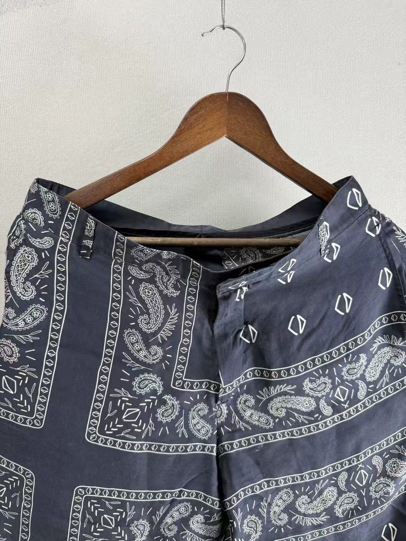 Dior Dior Black Paisley Silk Shorts Size 46 Size US 36 / EU 52 - 2 Thumbnail