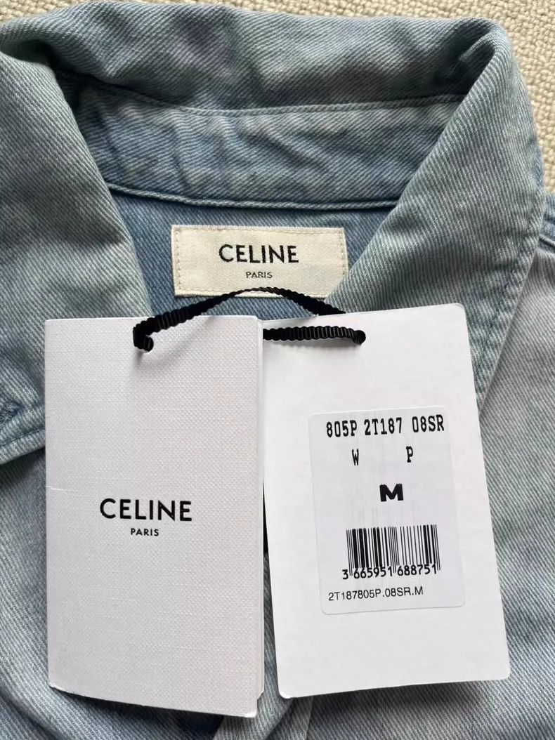 Celine Celine SS22 Cropped Long Sleeve Shirt Size US M / EU 48-50 / 2 - 4 Thumbnail