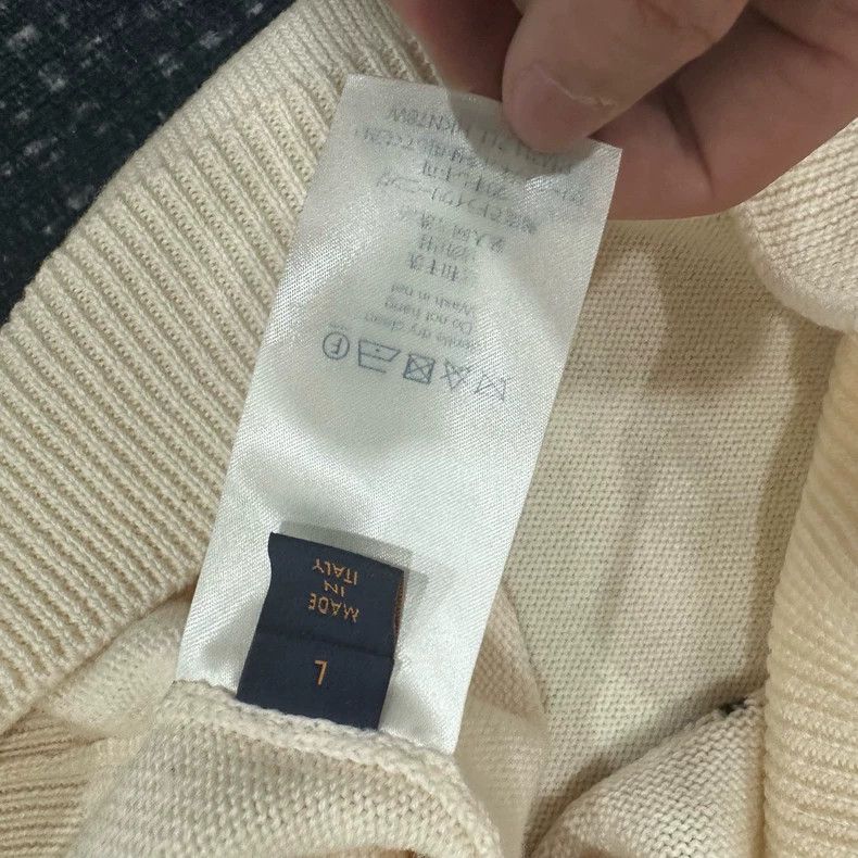 Louis Vuitton Louis Vuitton Cream Clock Pattern Sweater Size US L / EU 52-54 / 3 - 6 Thumbnail