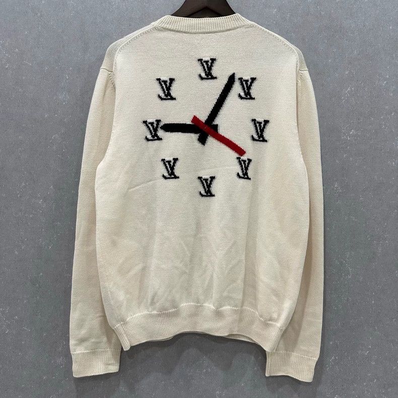 Louis Vuitton Louis Vuitton Cream Clock Pattern Sweater Size US L / EU 52-54 / 3 - 2 Thumbnail
