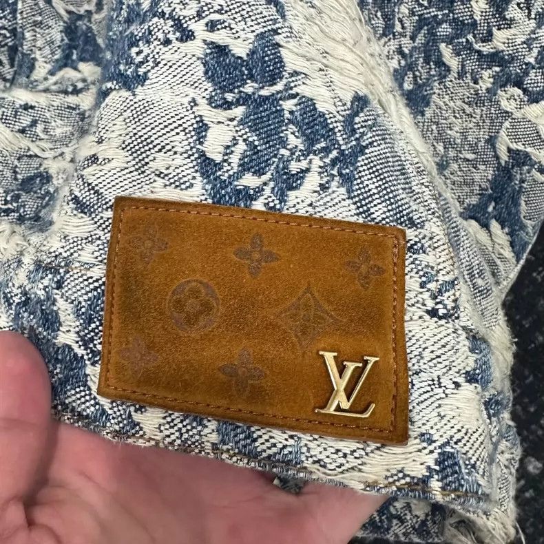 Louis Vuitton Unique Blue and White Denim Jacket Size US XXL / EU 58 / 5 - 6 Thumbnail