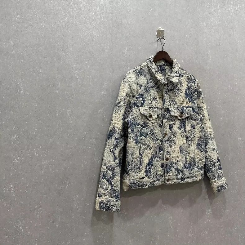 Louis Vuitton Unique Blue and White Denim Jacket Size US XXL / EU 58 / 5 - 3 Thumbnail