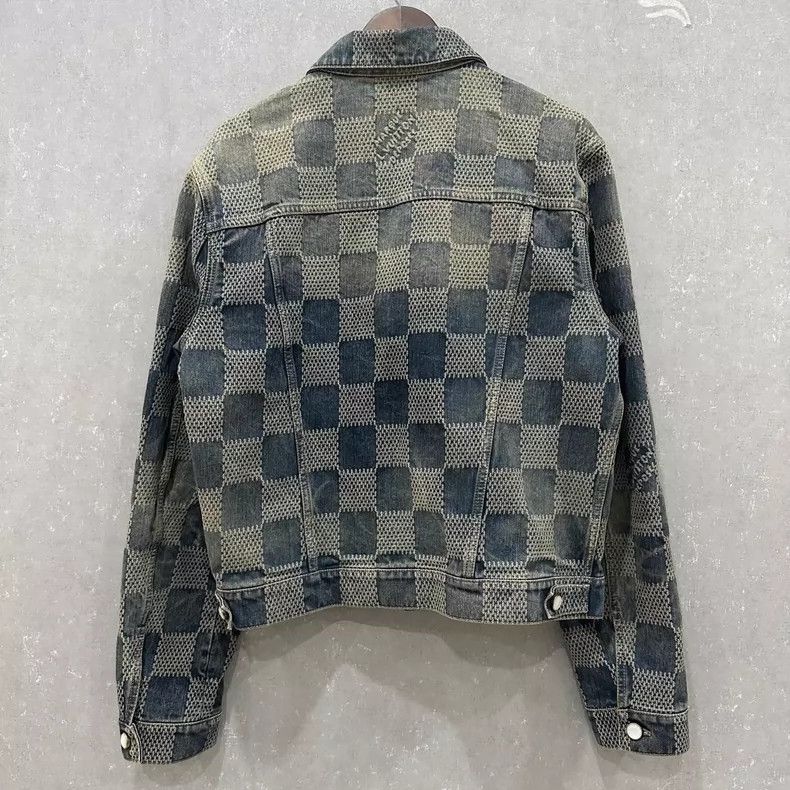 Louis Vuitton Louis Vuitton Checkerboard Denim Jacket Size US XXL / EU 58 / 5 - 2 Thumbnail